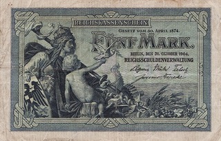 50 Mark P-49b 7-digit S//n G 1914 Germany